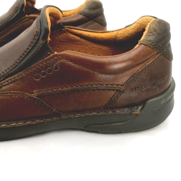 ECCO Men's 41 EU 10/10.5 US Brown Hydromax Loafer Slip On Heeled Shoes - Picture 5 of 8